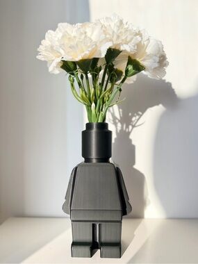 LEGO Style Minimalist Black Vase
3D Printed Figure Planter Home Decor